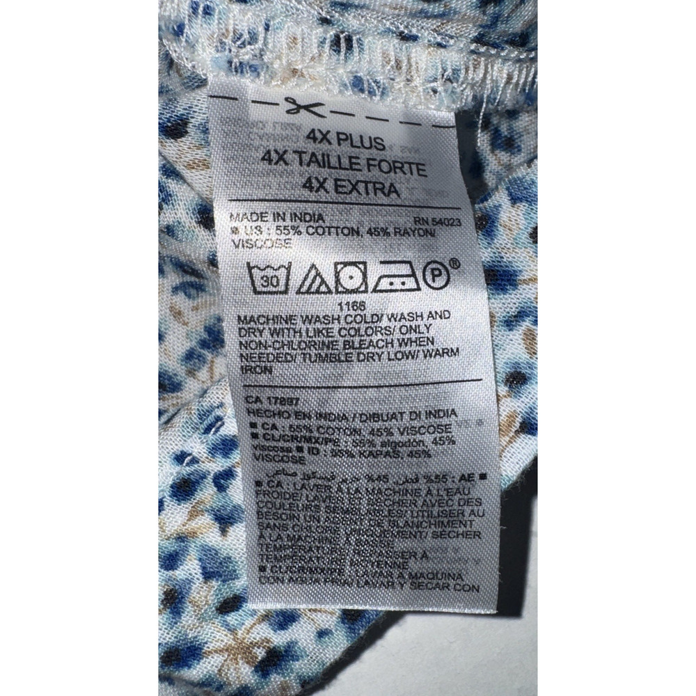 Old Navy Womens 4X‎ Pajama Top Woven Floral Lightweight Soft Comfy Cozy Lounge - Picture 8 of 8